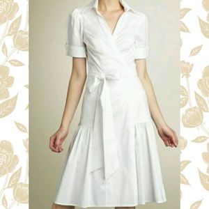 EUC DVF Bellete Wrap Dress in Tan, Sz 8